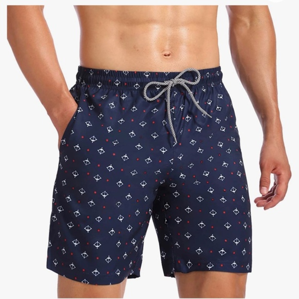 Biwisy Mens Swim Trunks Quick Dry Mesh Lining, size XL NWT.